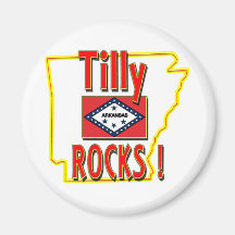 Tilly Rocks ! (red) Fridge Magnets