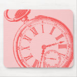 Tilting Clock Pocket Watch Face Timepiece Mouse Pad