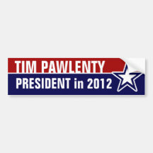Tim Pawlenty in 2012 Bumper Sticker