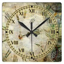 Time After Time Square Wallclock