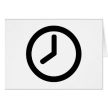 Time clock greeting cards