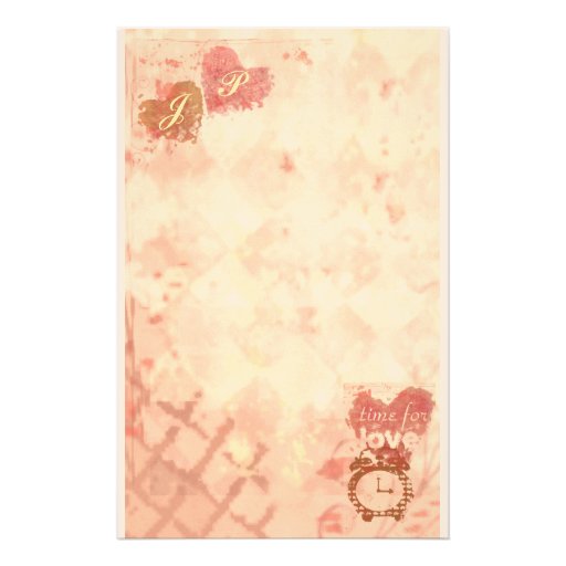 Time For Love Heart Stationary Stationery Paper