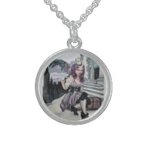 time keeps ticking steampunk faery necklace