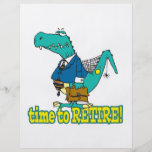 time to retire old working dinosaur flyer design