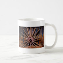 Time Worn Wheel Coffee Mugs