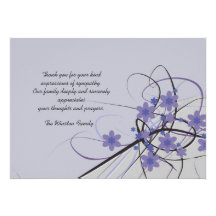 Timeless - Bereavement Thank You Notecard Custom Announcement