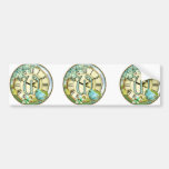 timeless bluebird whimsy initial letter W Bumper Sticker
