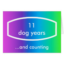 Timepodz rainbow card - 1 year old (dog yes)