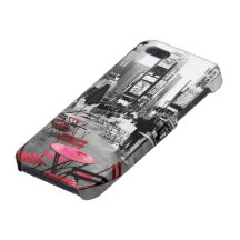 Times Square Black White Red iPhone 5 Case