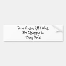 Timmy ho's for Christmas Bumper Sticker
