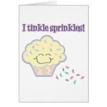 tinkle sprinkles funny cupcake card