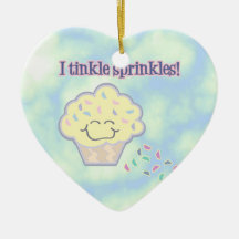 tinkle sprinkles funny cupcake ornaments