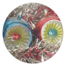 Tinsel Baubles For Christmas Tree Decoration Party Plate