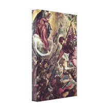 Tintoretto - Archangel Michael and Satan Gallery Wrapped Canvas