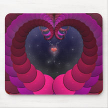 Tiny Heart Fractal Surreal Art Mousepad