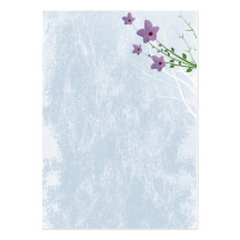tiny lilacs on distressed light blue business card templates