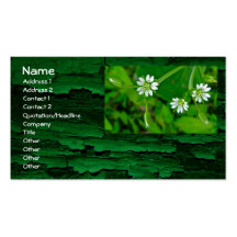 Tiny White Wildflower St. Patrick's Day Business Cards