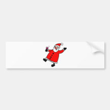 Tipsy Santa Bumper Sticker