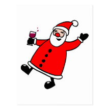 Tipsy Santa Post Card