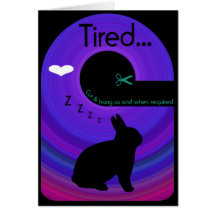 Tired Bunny!..Send a Gift Card Door Hanger