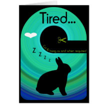 Tired Bunny!..Send a Gift Card Door Hanger