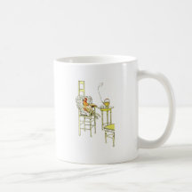 Tired Hen Having a Cuppa Mugs