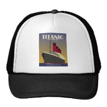 Titanic Ocean Liner Art Deco Print Hats