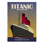 Titanic Ocean Liner Art Deco Print Postcard