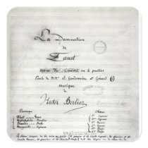 Title page of 'La Damnation de Faust' stickers