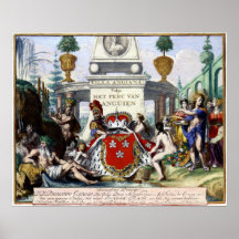 Title Scene to Pleasure Gardens of Enghien (1685) Print