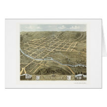 Titusville, PA Panoramic Map - 1871 Cards