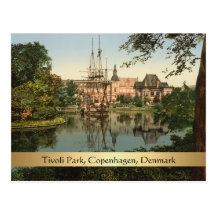 Tivoli Park, Copenhagen, Denmark Post Card