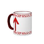 Tiwaz Rune red Mugs