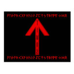 Tiwaz Rune red Postcard