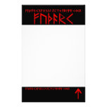 Tiwaz Rune red Stationery Design
