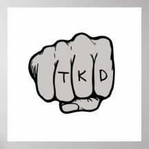 TKD Fist Poster Print
