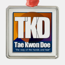 TKD TAEKWONDO CHRISTMAS ORNAMENT WAY HAND FEET