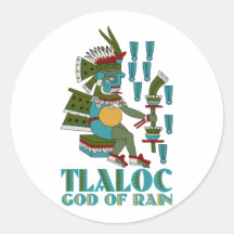 Tlaloc Round Stickers