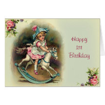 To Banbury Cross First Birthday Card