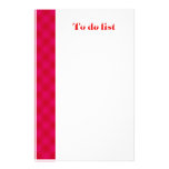 To Do List With Crossed Lines On Red Stationery Paper