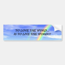 TO LOVE THE WORD... RELIGIOUS BUMPER STICKER