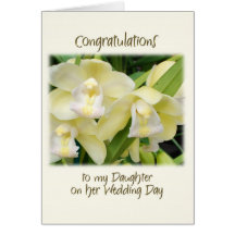 To my daughter on her wedding day greeting cards