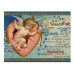 To My Valentine Cupid and Heart Altered Art Card Postcards