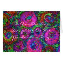 To Our Darling Daughter Grad Pink Roses Card