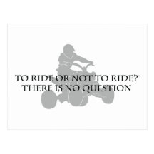 To Ride Or Not To Ride Post Card