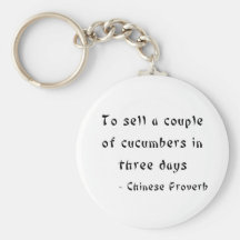 To sell a couple of cucumbers in three days keychains