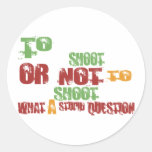 To Shoot Round Stickers
