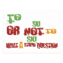 To Ski Postcard