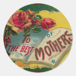 To The Best Mothers Vintage Round Sticker