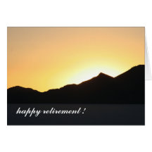 to the sunset greeting card